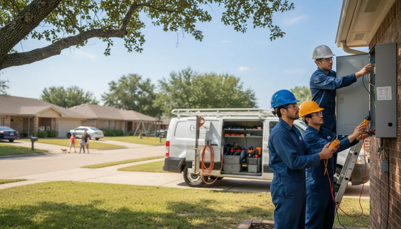 Certified electrician providing emergency electrical services in Rochelle, TX